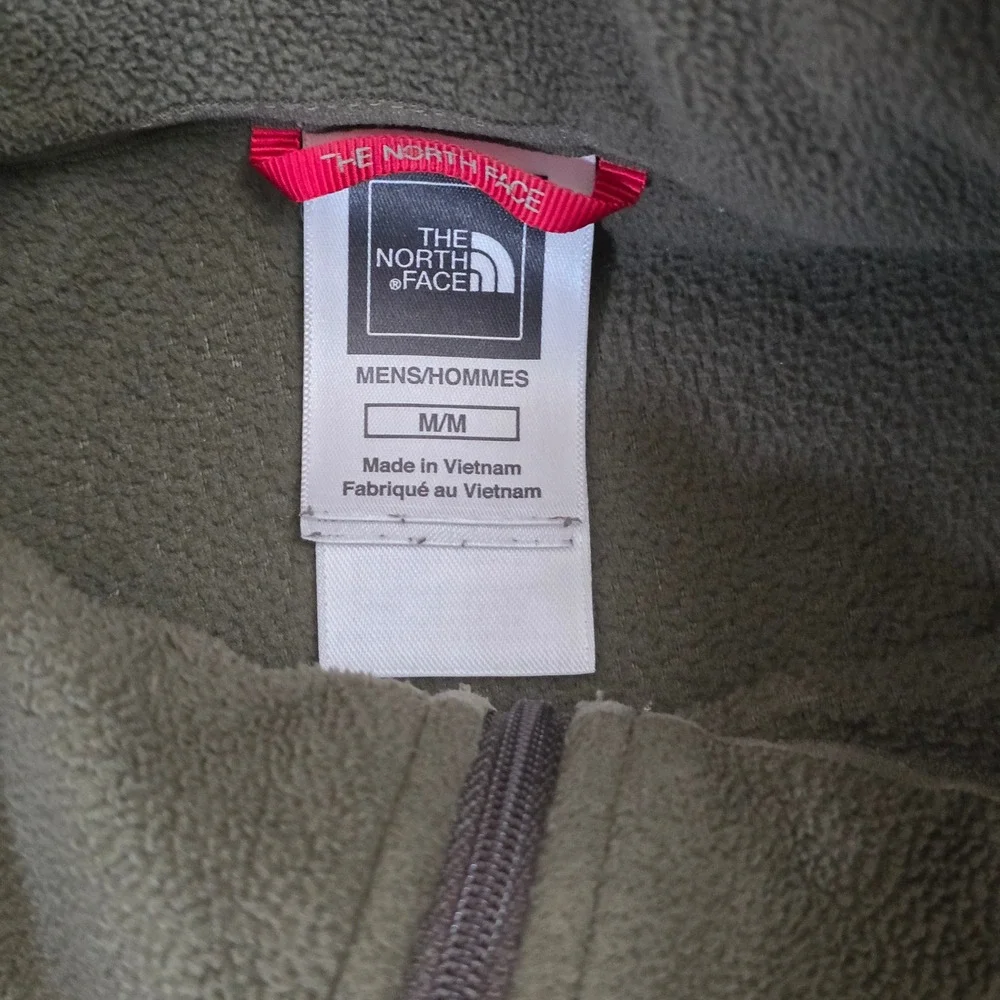 The‎ North Face Pullover Mens Medium Green Fleece 1/4 Zip Polartec Casual Jacket